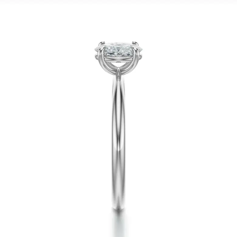 Pierścionek z owalnym diamentem z białego złota SBPZ_034